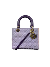 Christian Dior Lady Dior Medium Lambskin Handbag