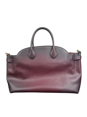 Coach Empire Carryall Bag 40 Merlot Natural Grain Leather Handbag