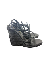 Saint Laurent Cassandra 105mm Espadrille Wedge Sandals