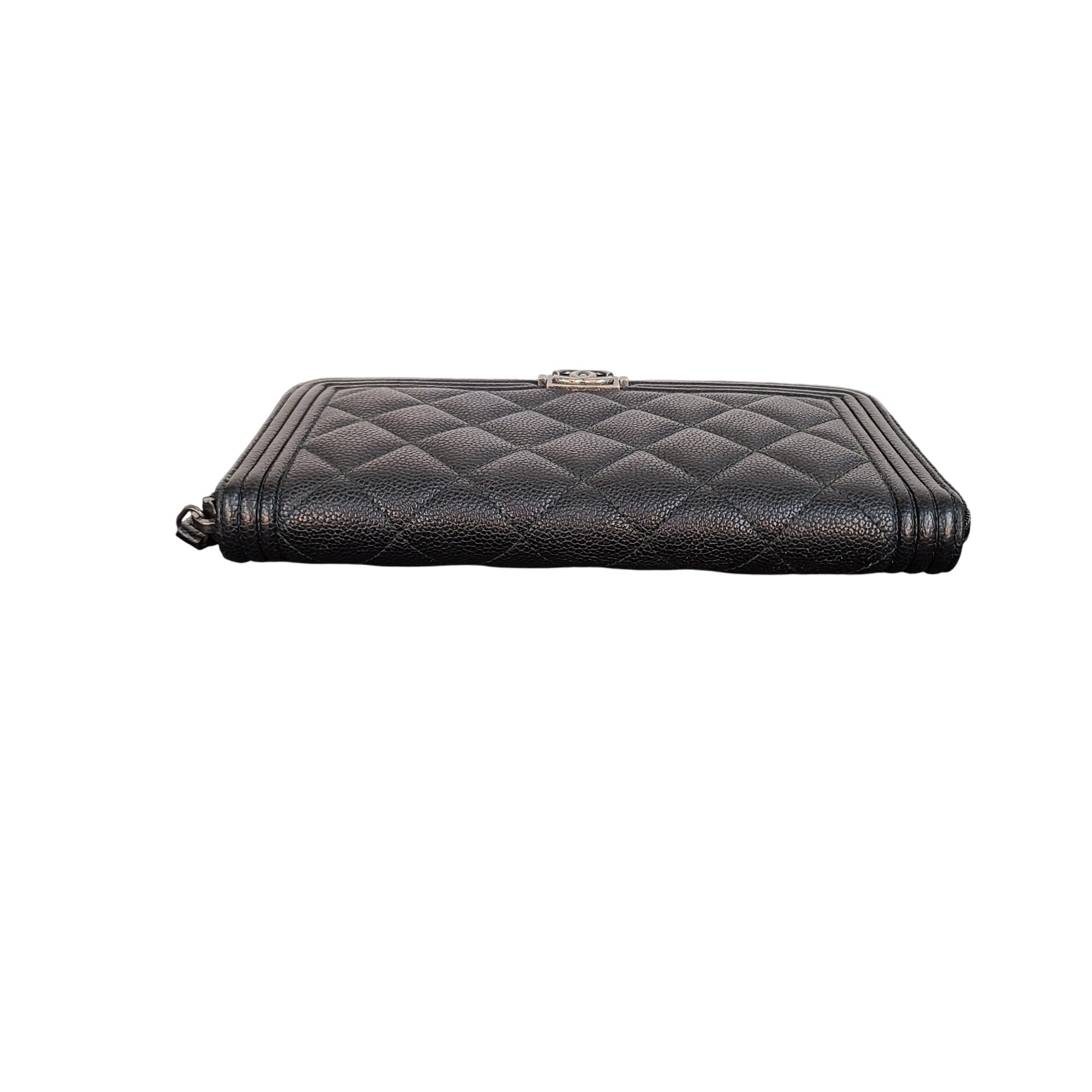 Chanel Boy Zip Around Wallet
