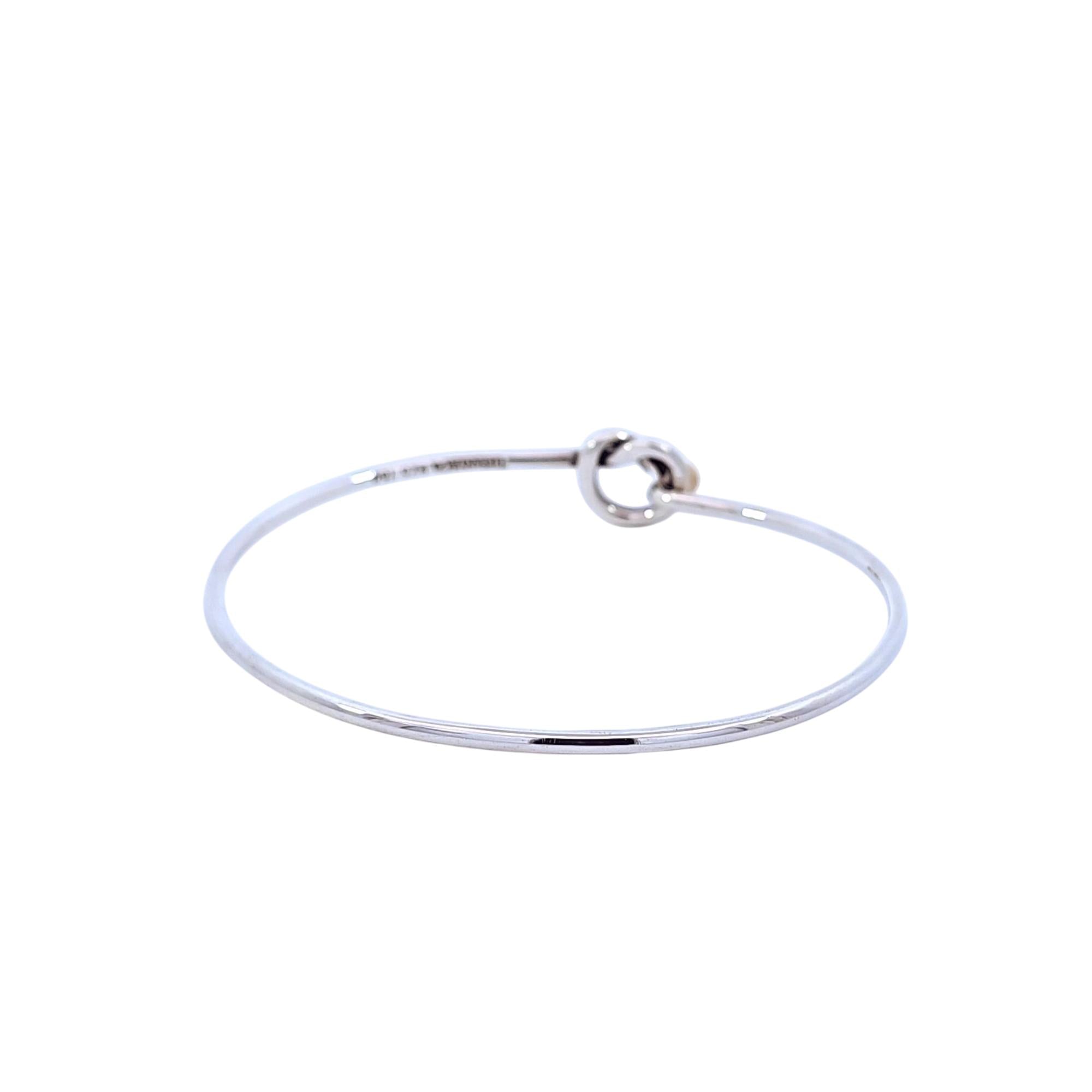 Tiffany & Co. Two Tone Love Knot Bangle Bracelet