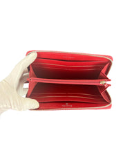 Chanel Classic Long Zipped Wallet in Red Quilted Caviar Leather