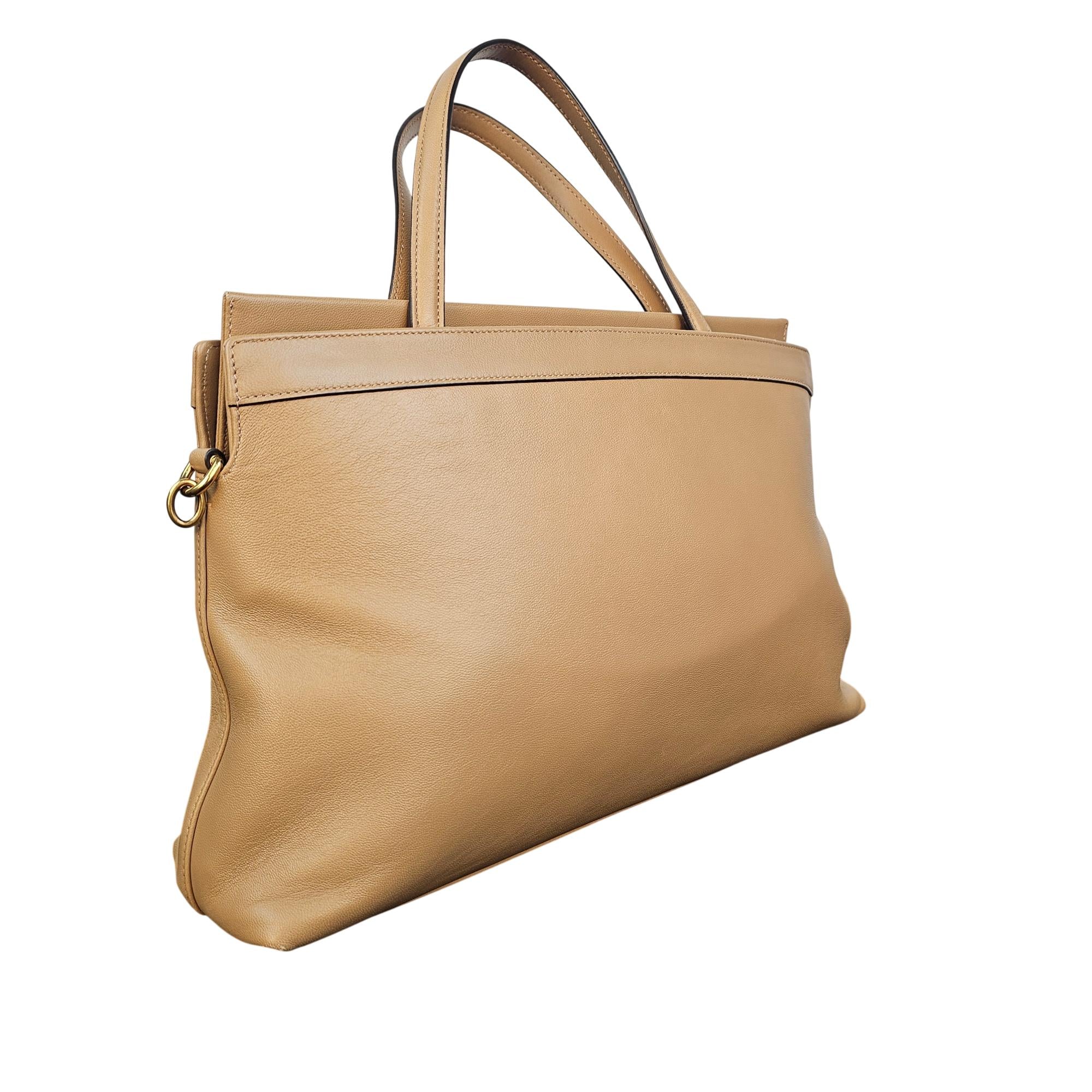 Gucci Linea Matisse Medium Tan Leather Handbag