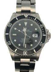 Rolex Submariner Date Dial Automatic Watch Stainless Steel Black Dial 16610