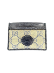 Gucci GG Supreme Blue Trim Card Case/Holder
