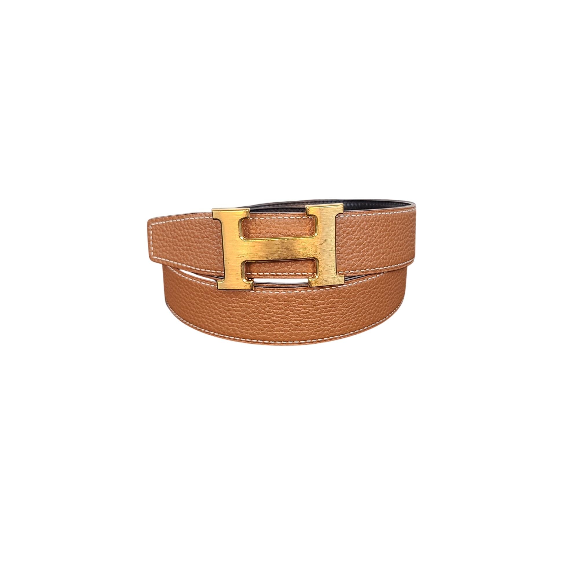 Hermès 32mm Constance Reversible Leather Belt
