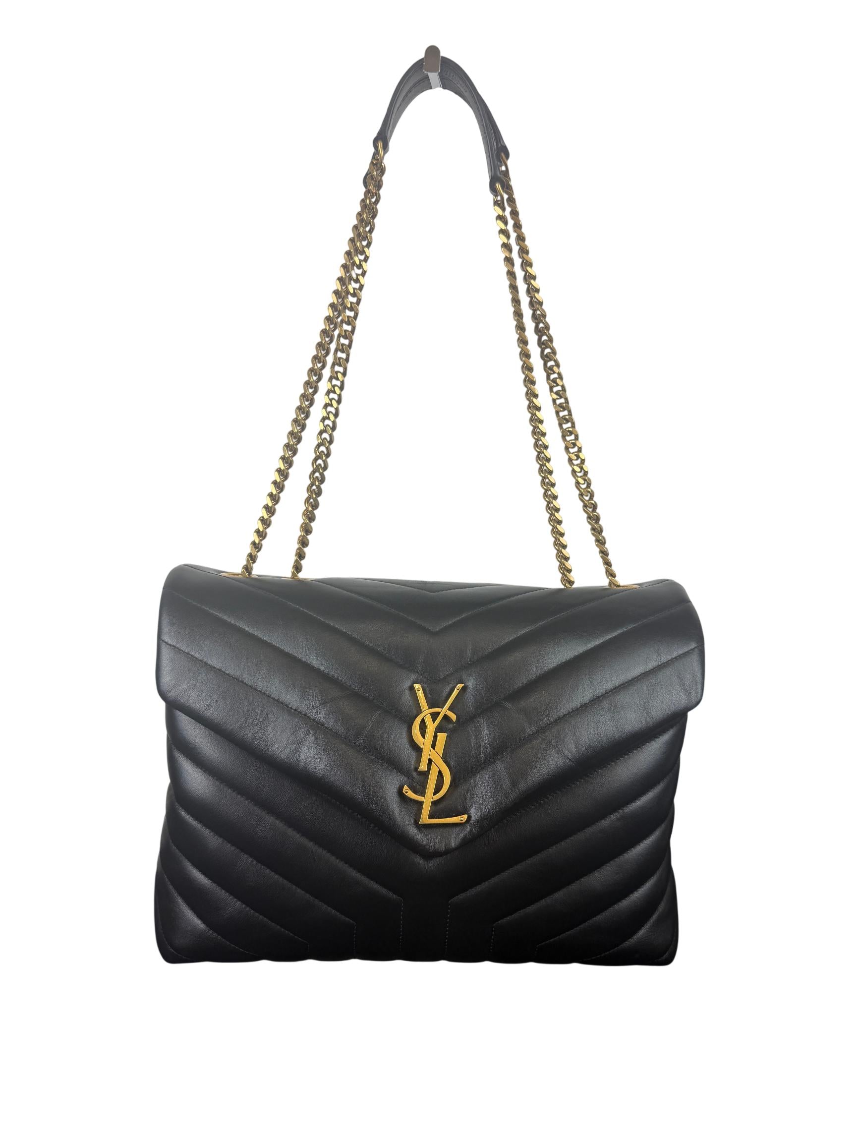 Saint Laurent Loulou Medium Puffer Quilted Leather Shoulder Bag
