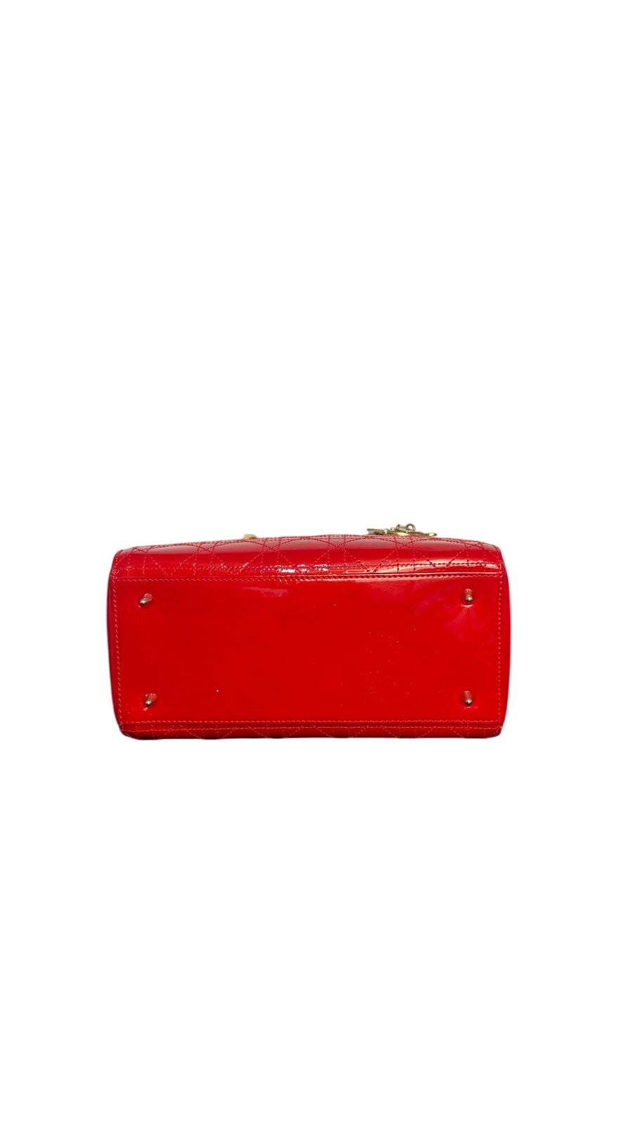 Dior Lady Dior Patent Leather Handbag