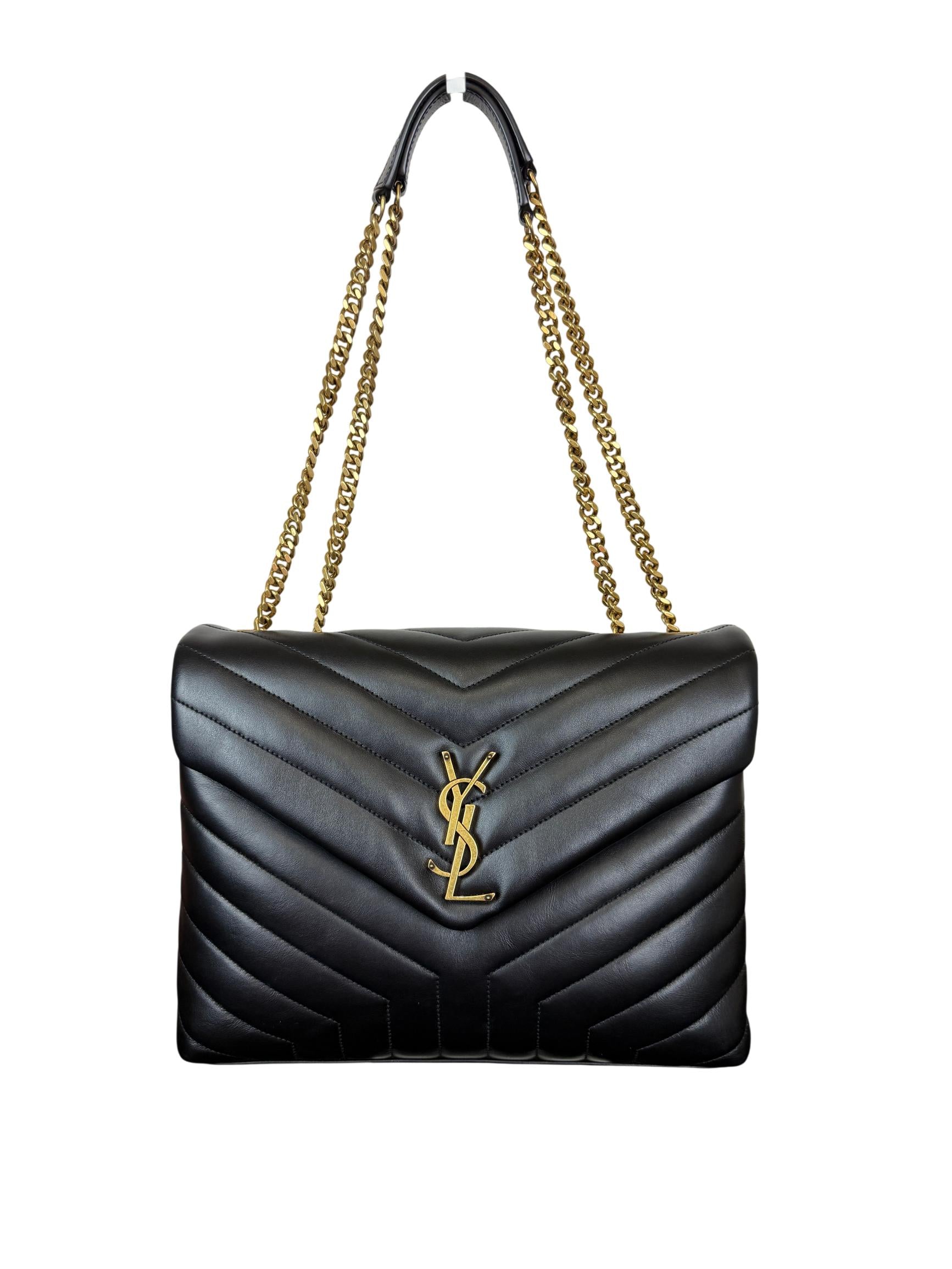 Saint Laurent Loulou Medium Quilted Leather Shoulder Bag