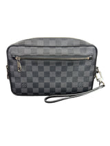 Louis Vuitton Toilet Pouch PM Damier Graphite Canvas Travel Bag Wristlet