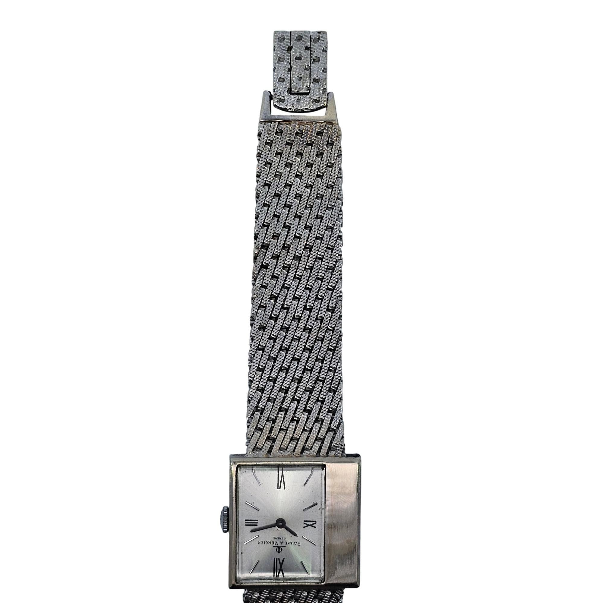 Baume & Mercier 14KWG Rectangle dial Vintage Watch