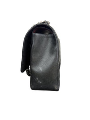 Chanel Classic Double Flap Jumbo Black Quilted Caviar Silver Hardware