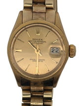 Rolex Oyster Perpetual Datejust Ladies Watch Gold Dial 26MM 1967