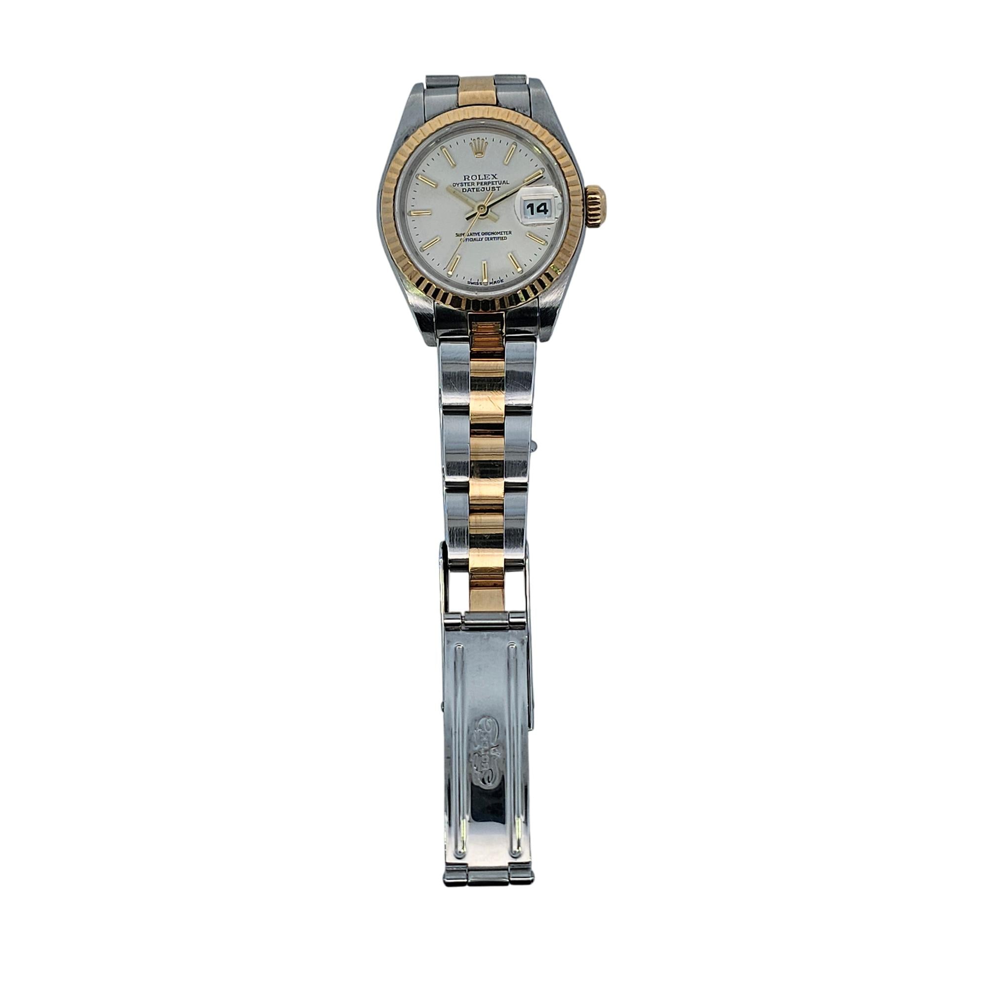 Rolex Oyster Perpetual Datejust 26mm 18K/SS 2002 Champagne Dial 79173