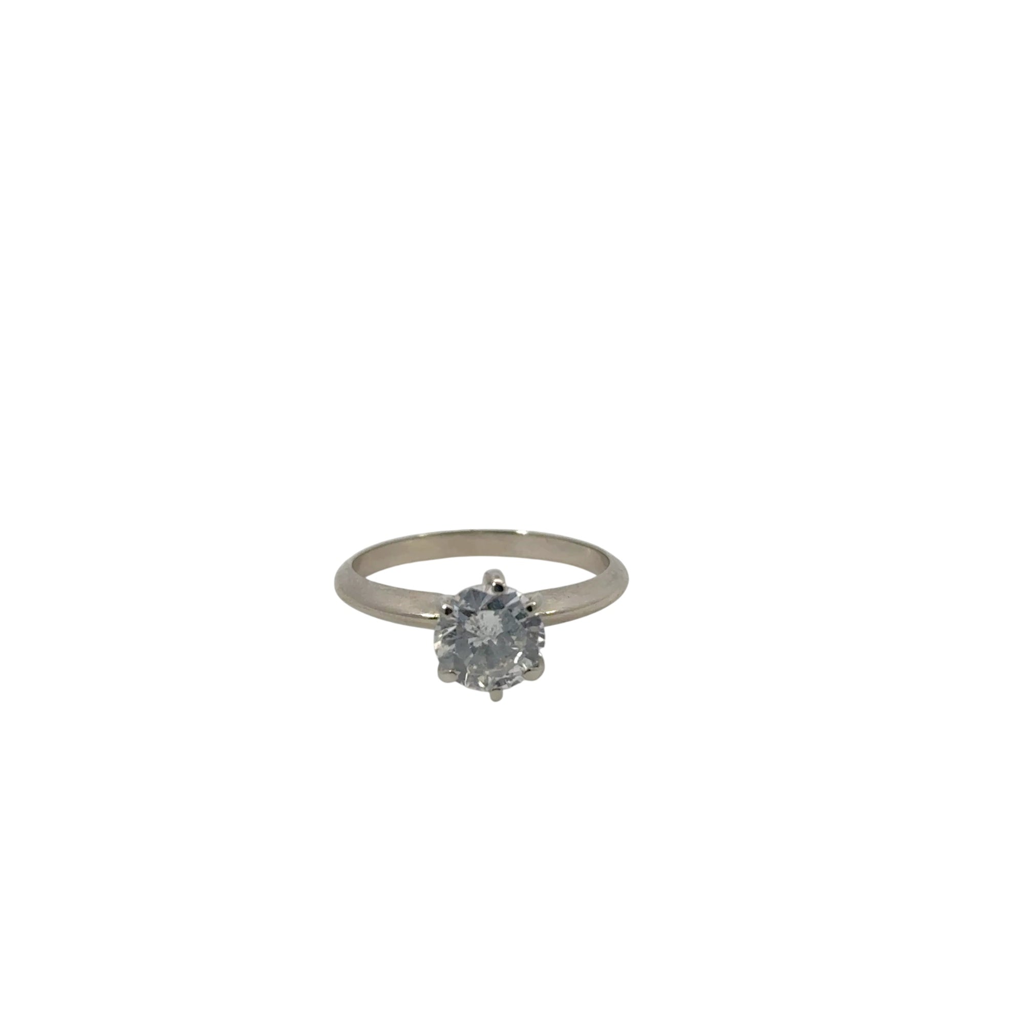 1.04ctw Round Diamond Solitaire 14K Yellow Gold Engagement Ring