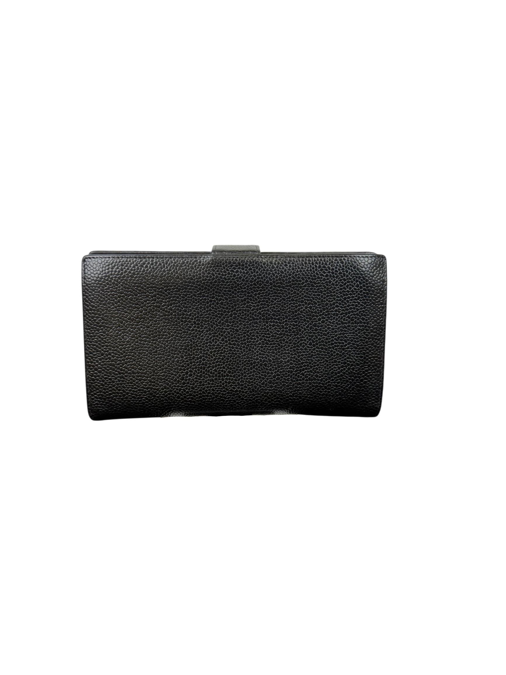 Chanel Vintage Caviar Leather French Wallet