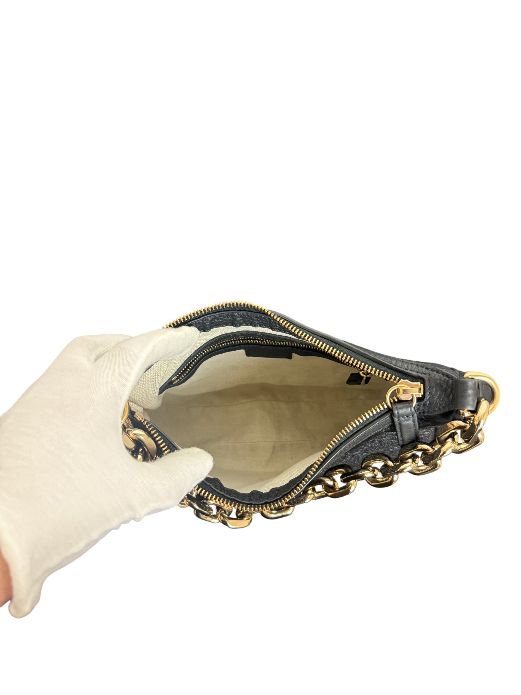 Gucci GG Calfskin Emblem Shoulder Bag