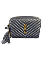 Yves Saint Laurent Lou Camera Bag in Black Quilted Leather