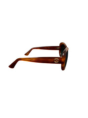 Gucci GG0140SA 002 Havana Brown Round Sunglasses