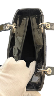 Dior Lady Dior Cannage Medium Patent Leather Handbag