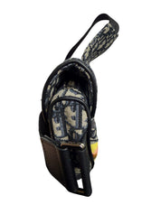 Christian Dior x Alex Foxton Oblique Floral Print Men's Saddle Crossbody Bag
