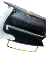 Saint Laurent Envelope Triquilt YSL Monogram Wallet On Chain