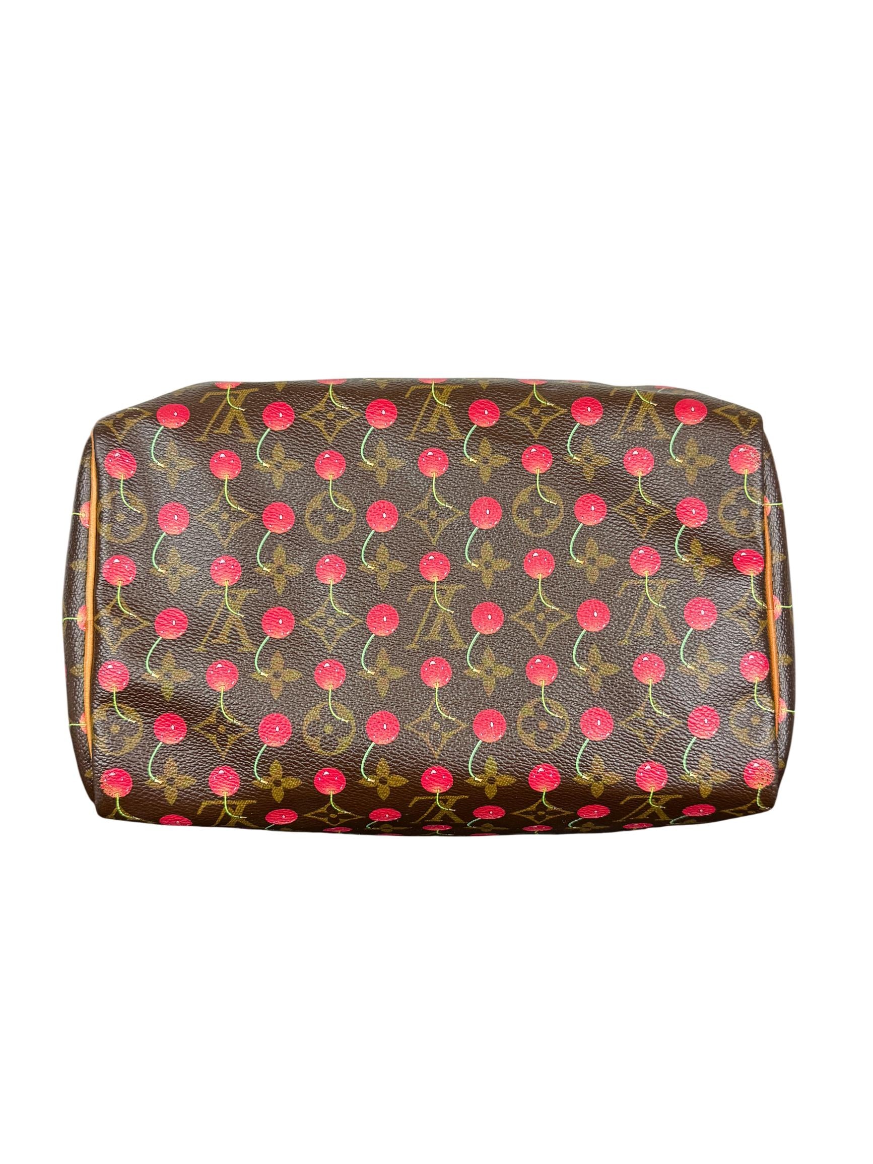 Louis Vuitton Monogram Cerises (Cherry) Speedy 25 Limited Edition Handbag by Takashi Murakami