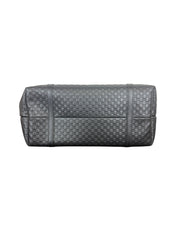 Gucci Large GG Emblem Black Leather Tote Bag