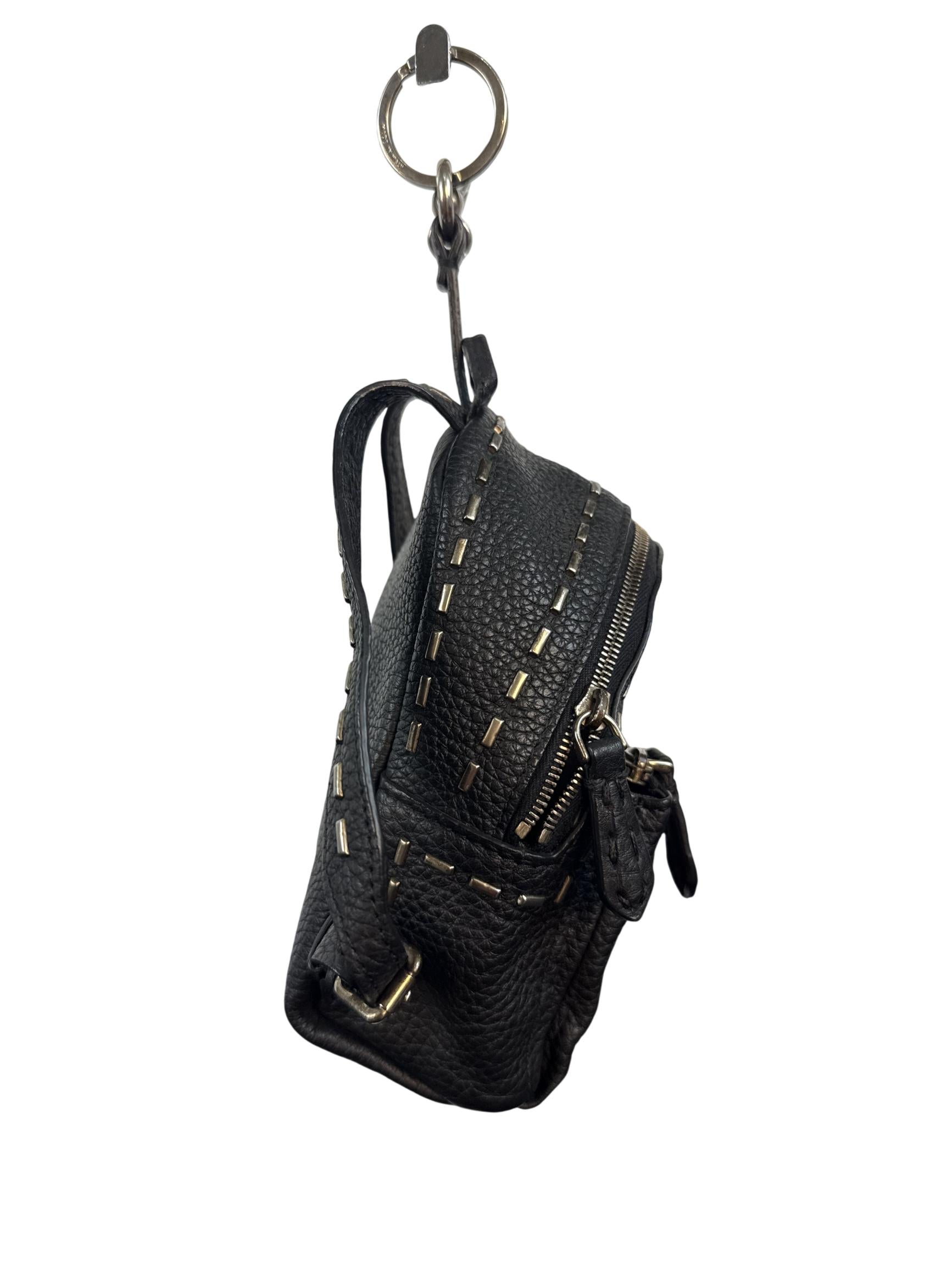 Fendi Men's Selleria Backpack Bag Charm-black