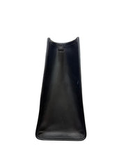 Fendi Sunshine Medium Black Calfskin Leather Tote Bag with Tortoise Shell Handle