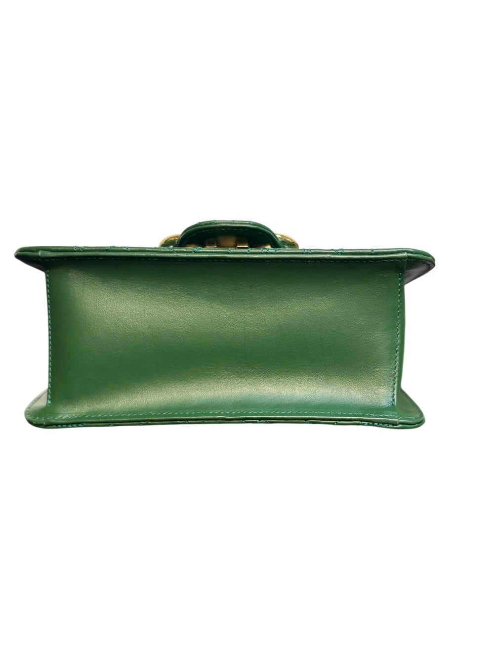 Salvatore Ferragamo Gancini Green Quilted Leather Shoulder Bag