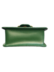 Salvatore Ferragamo Gancini Green Quilted Leather Shoulder Bag