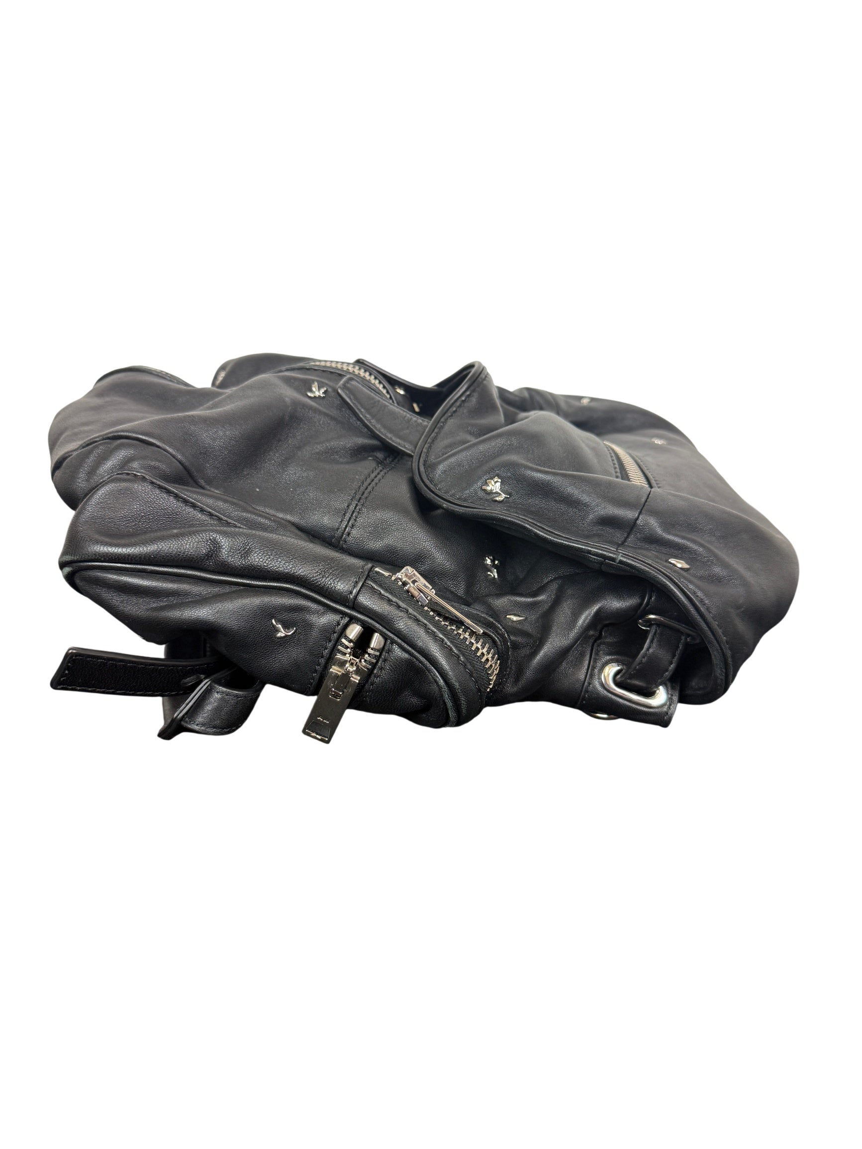 Alexander Wang Marti Rose Studded Multi Zip Black Lambskin Leather Bac – The Luxury Exchange PDX