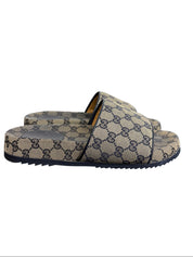 Gucci GG Monogram Canvas Slide Sandals