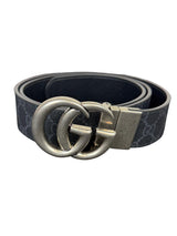 Reversible Gucci GG Marmont Black Leather/Supreme Belt