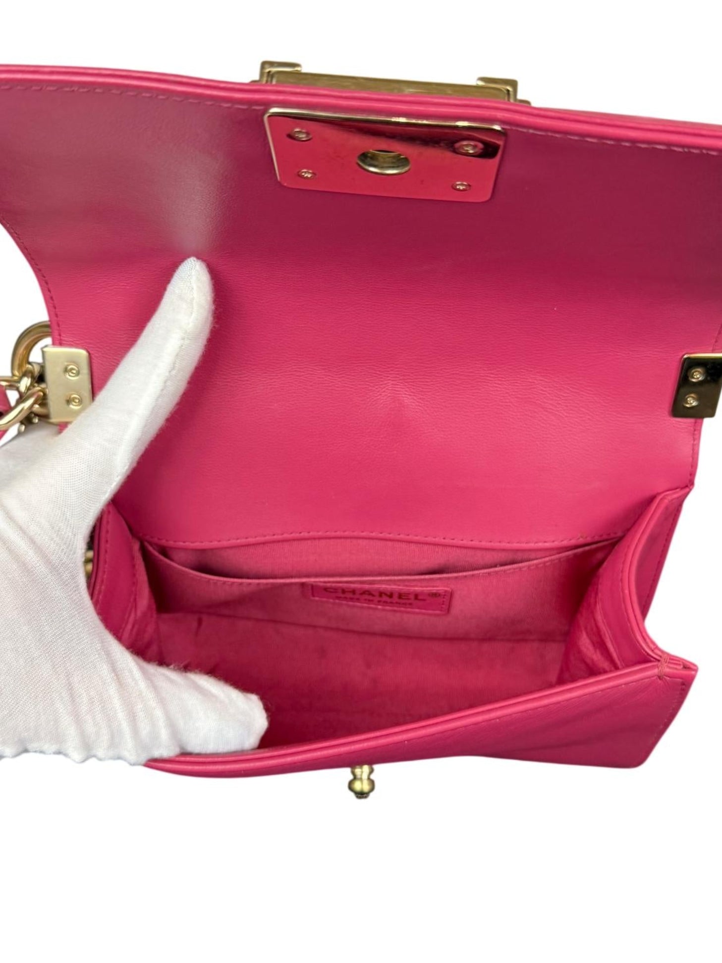 Chanel Medium Boy Bag in Pink Tweed Quilted Lambskin