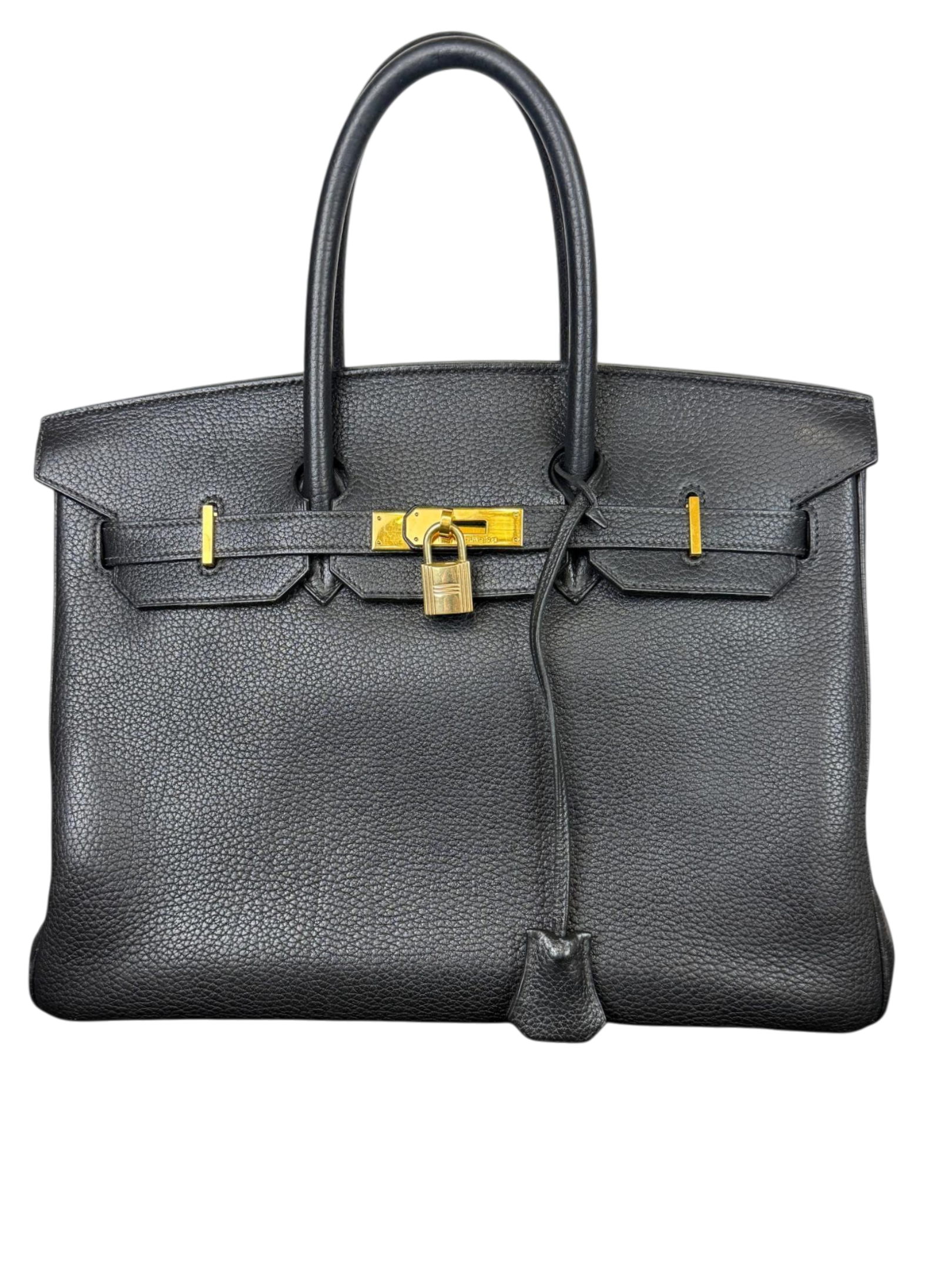 Hermès Birkin 35 Black Clemence Leather Handbag with Gold Hardware
