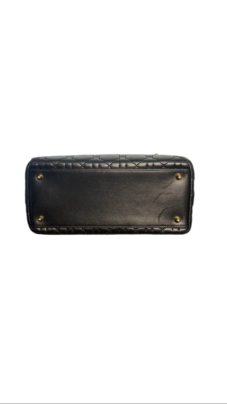 Dior Lady Dior Cannage Medium Lambskin Handbag