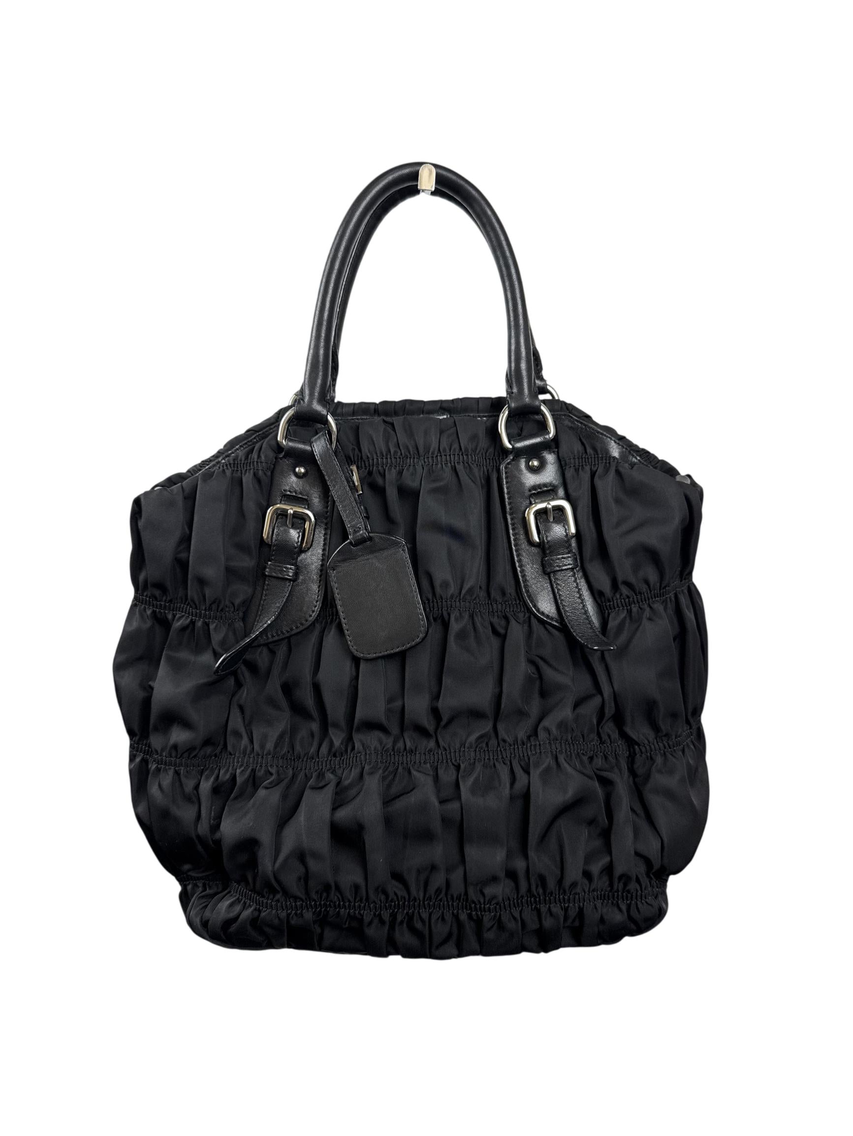 Prada Tessuto Gaufre Tote Handbag