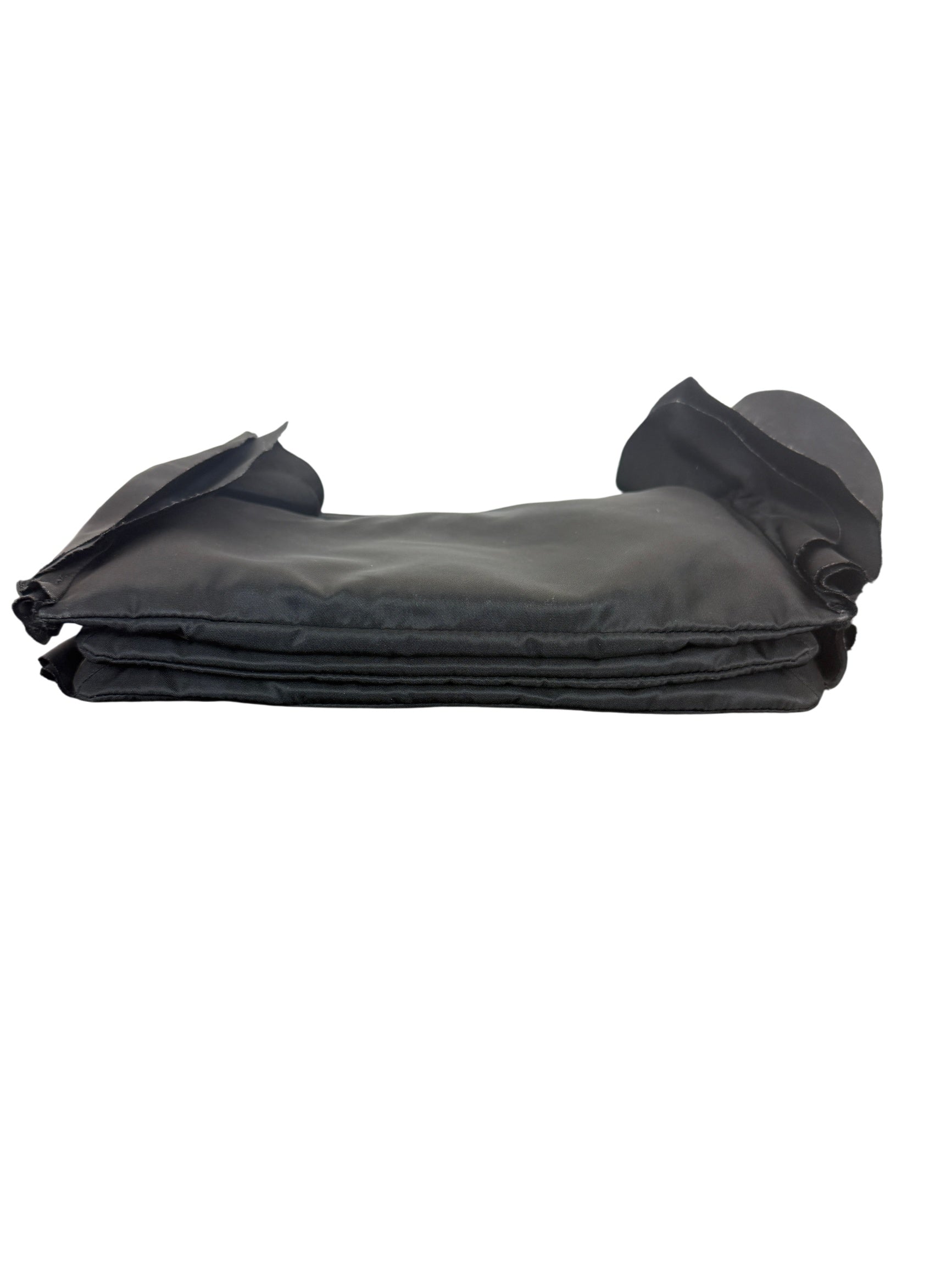 Prada Tessuto Ruffle Shoulder Bag Black Nylon