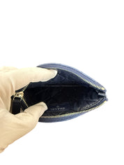 Chanel Lambskin Quilted O Case Small Pouch Navy