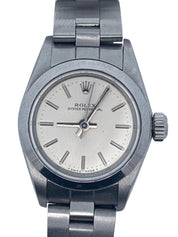 Rolex Oyster Perpetual Ladies Watch Stainless Steel Silver Dial 76080