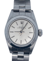 Rolex Oyster Perpetual Ladies Watch Stainless Steel Silver Dial 76080