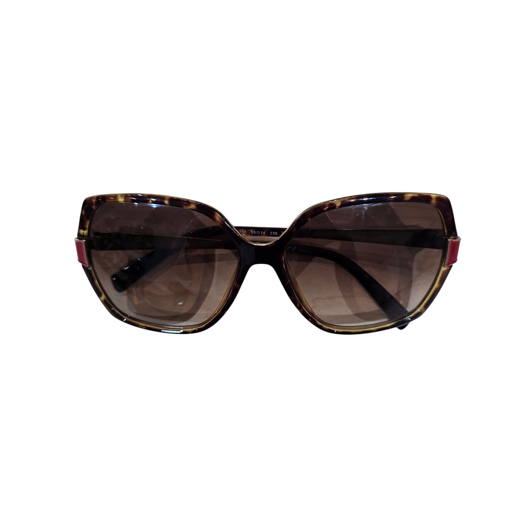 Fendi FS5330 Tortoiseshell Oversized Square Frame Sunglasses