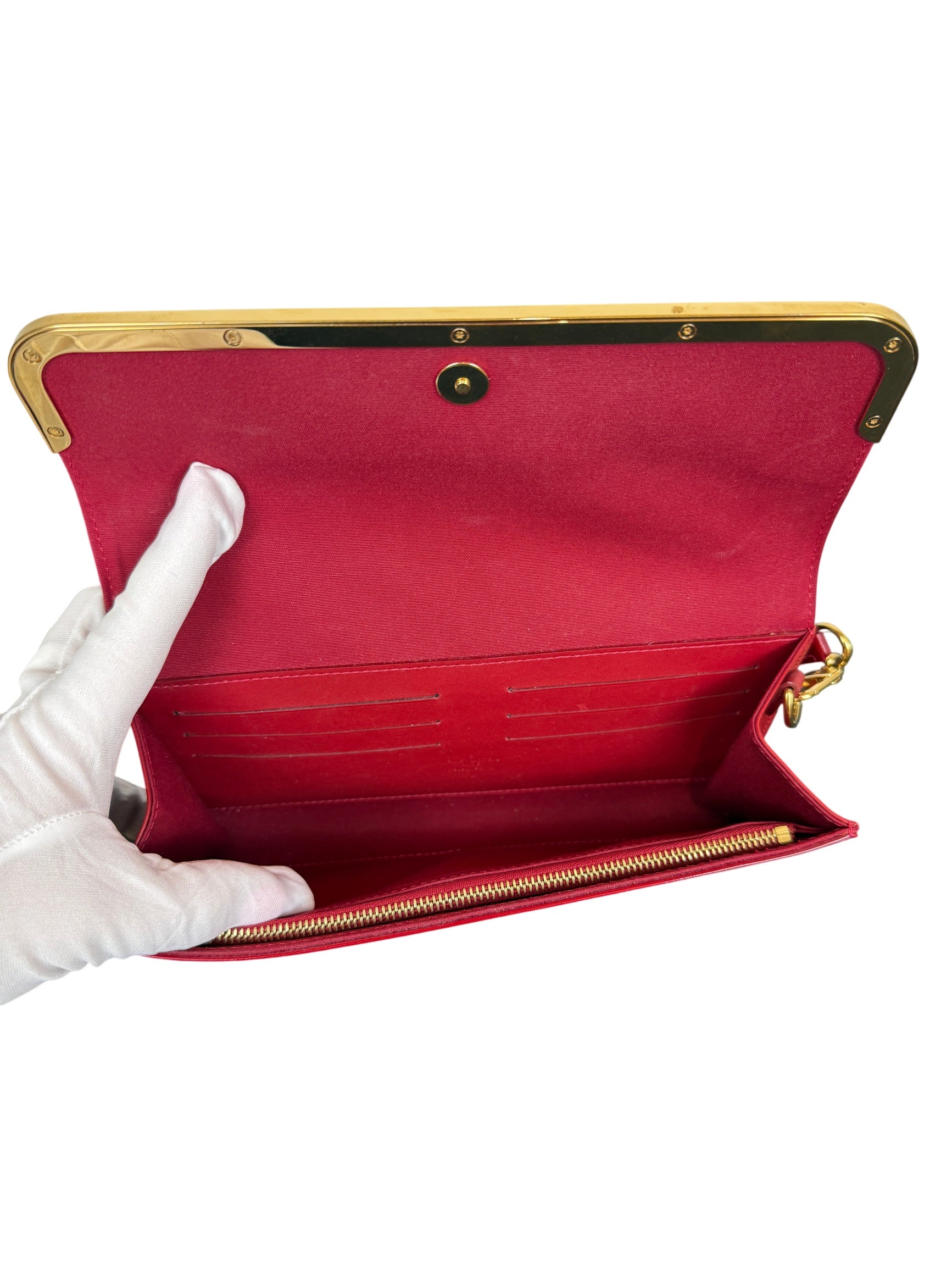 Louis Vuitton Vernis Rossmore MM Monogram Pomme D'Amour Shoulder Bag
