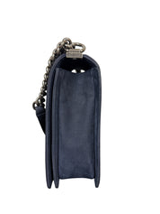 Chanel XL Boy Bag Blue Caviar Quilted Leather Shoulder Bag