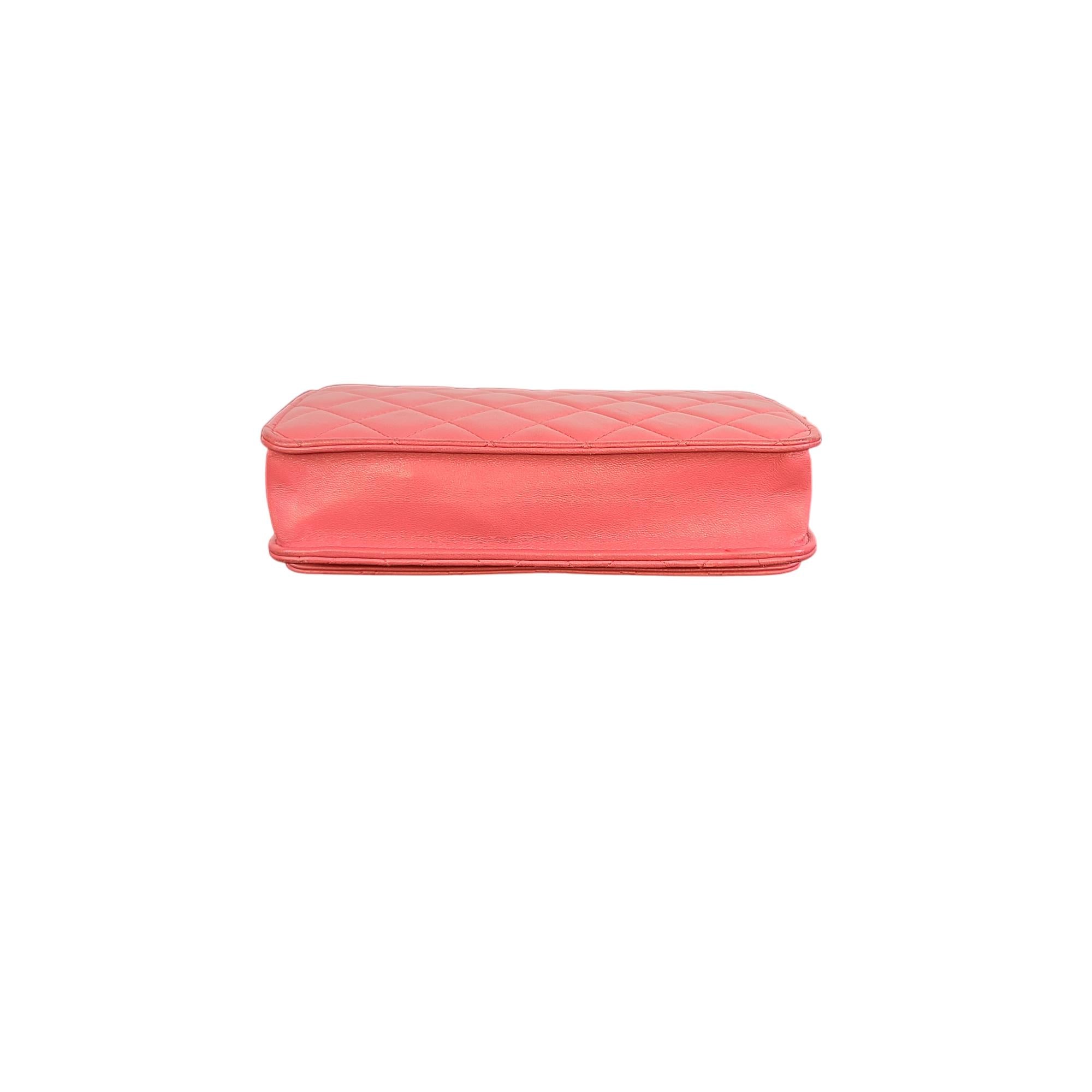 Chanel Icon Pink Wallet On Chain