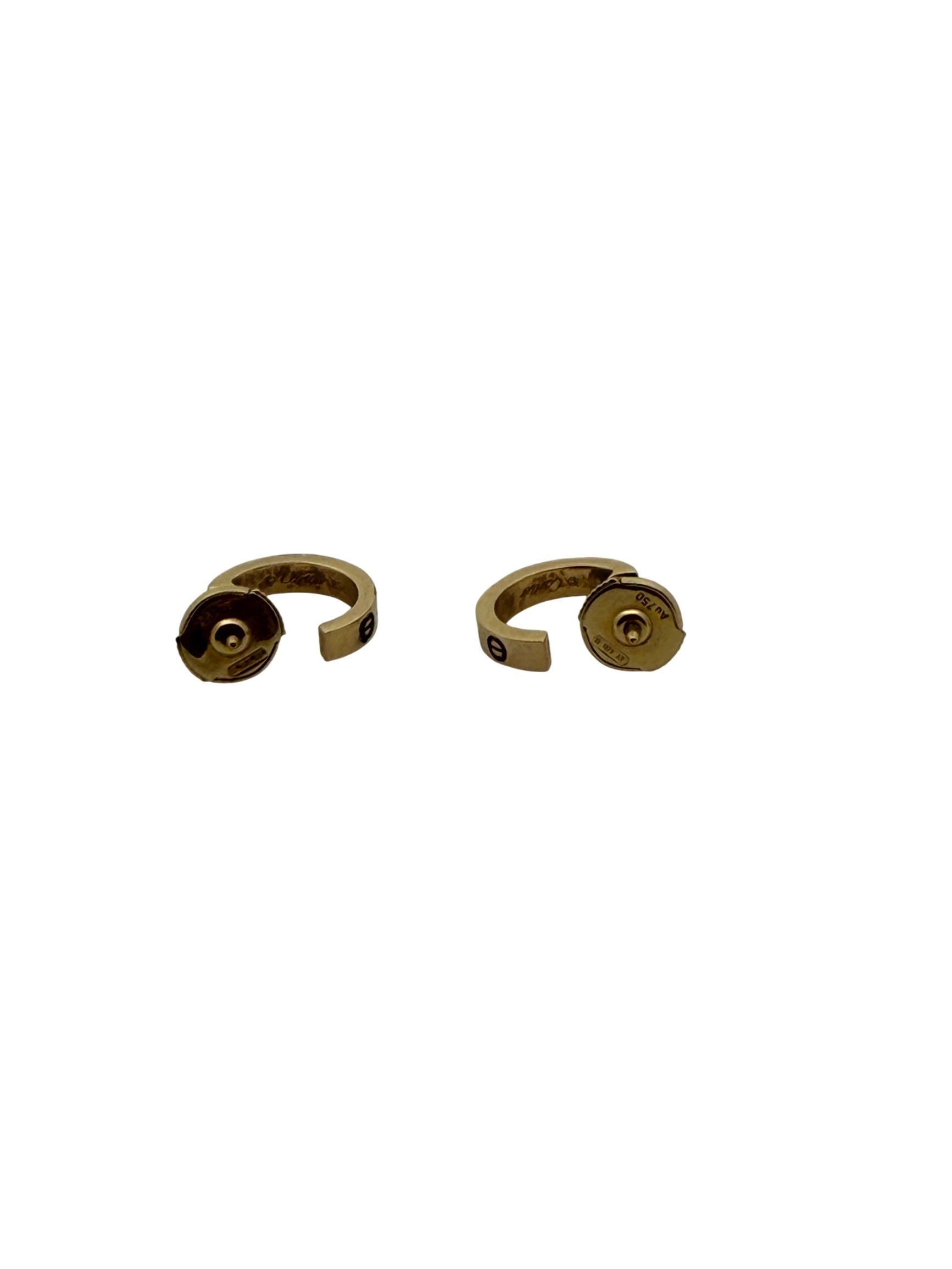 Cartier Love Small Model Hoop Earrings 18k Yellow Gold