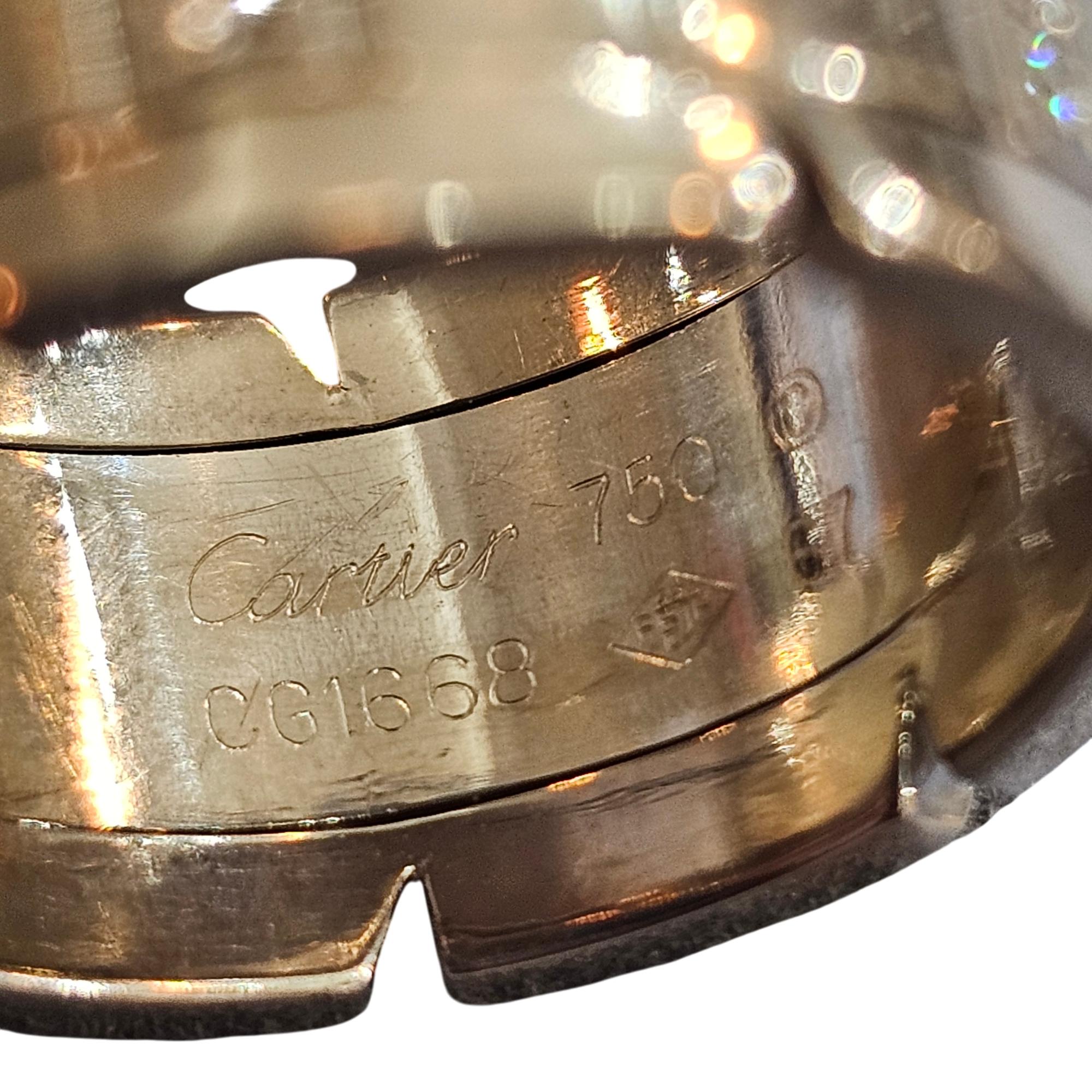 Cartier Tank Française 18K White Gold Diamond Band Ring, CG1668