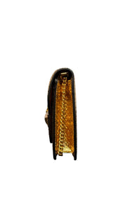 Tom Ford Gold Metallic Python Embossed Shoulder Bag